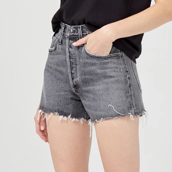 Agolde “Dee” ultra high rise shorts in grey, SZ 25 - Picture 2 of 9